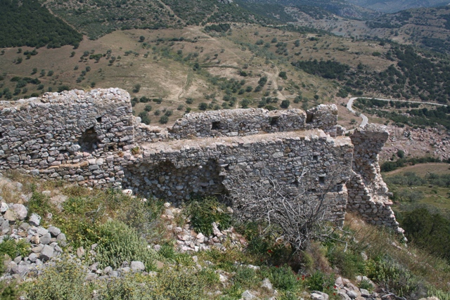 The Crusader battlements of Thermisia castle